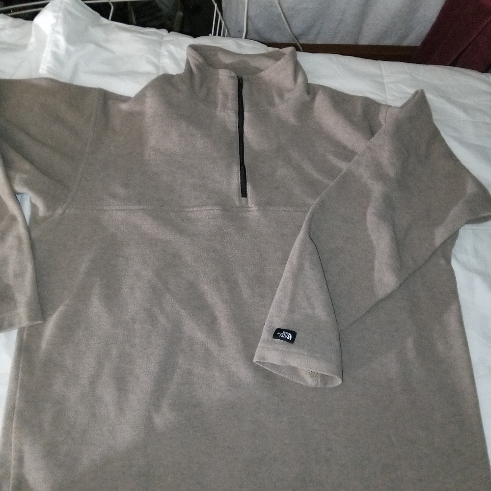 The North Face Beige Quarter-Zip Fleece